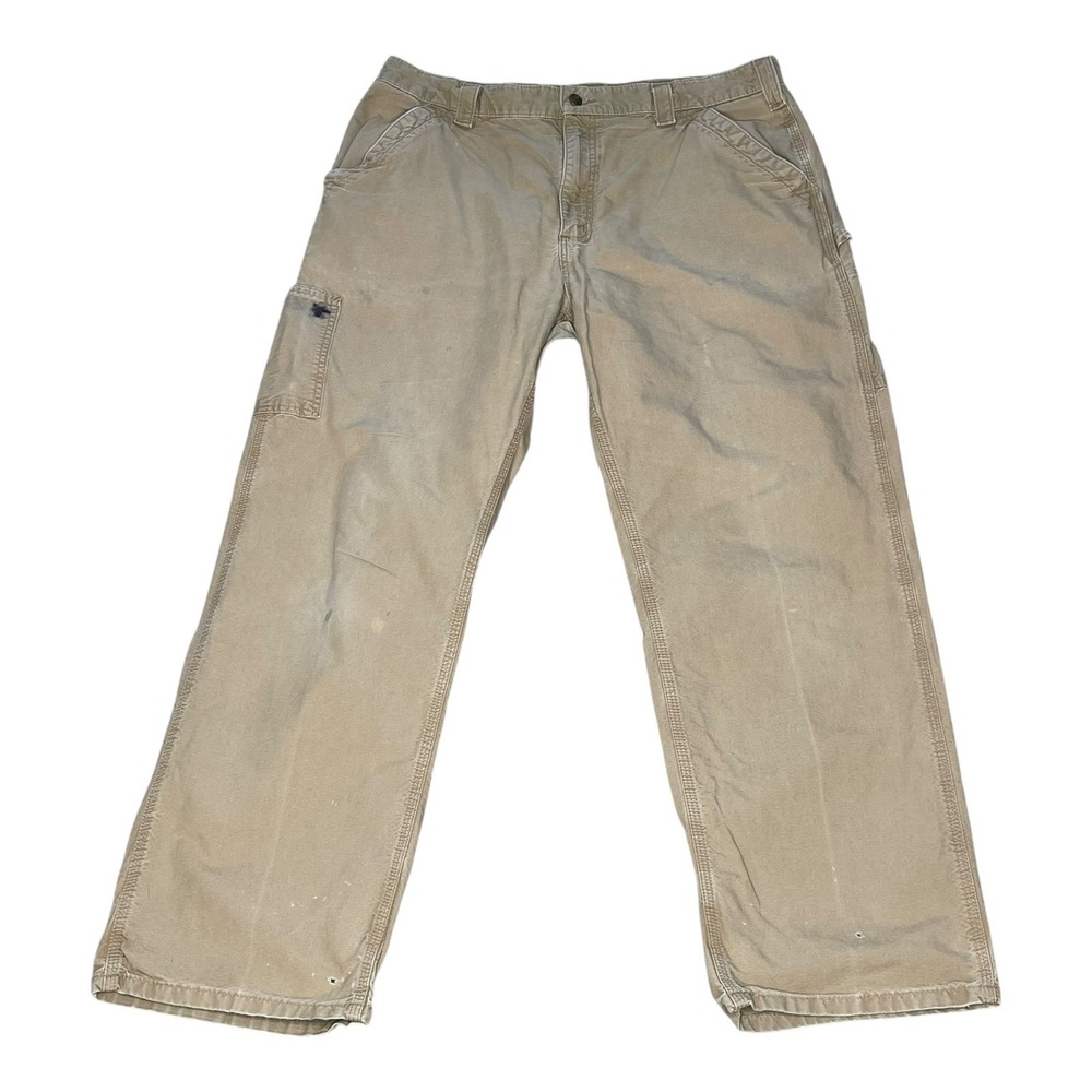 Carhartt Mens B151 DKH Original Dungaree Fit Carpenter Pants Khaki Tan 38x32
